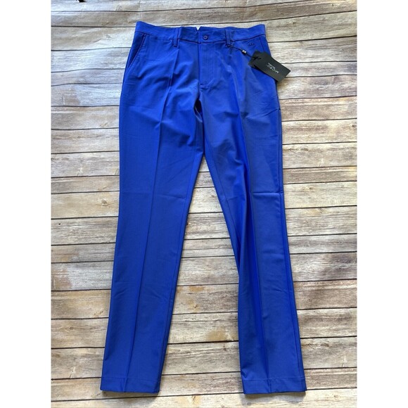 J. Lindeberg Men’s Ellot Logo Golf Pants Blue 32x34 Golf Pants NEW NWT - Picture 1 of 10